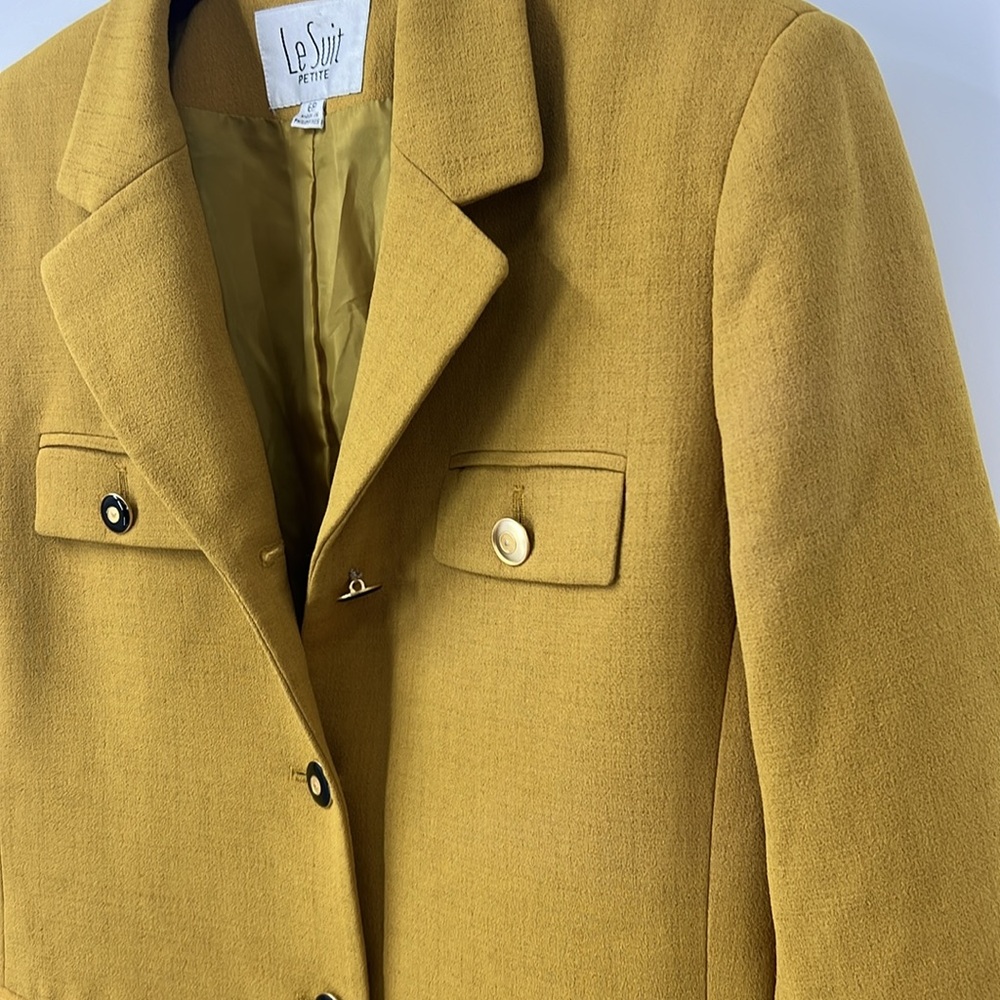 The Suit, Petite Military Style Button Front Blaz… - image 8